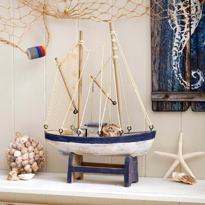 Nautical Wooden Trawler with Maritime Garnish
