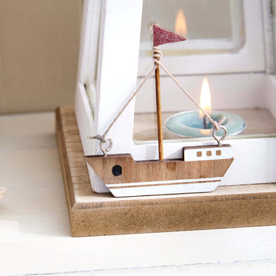 Seashore Lantern with Coastal Scene