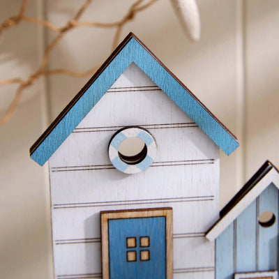 Beach Hut Coastal Scene Shelf Sitter