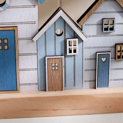 Beach Hut Coastal Scene Shelf Sitter