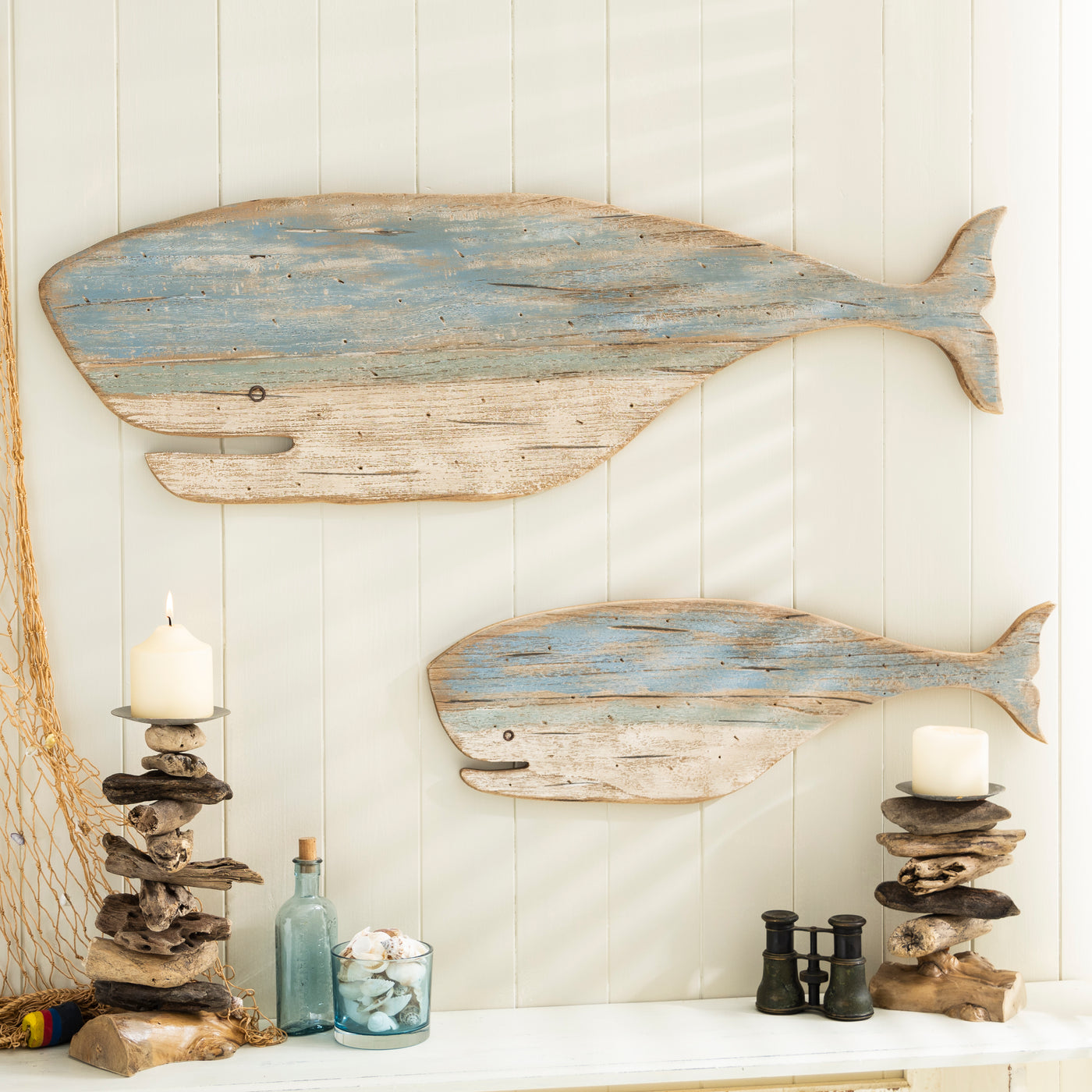 Nautical Whale Wooden Wall Art
