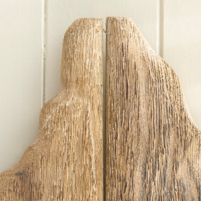 Wooden Nautical 2 Tier Driftwood Wall Shelf