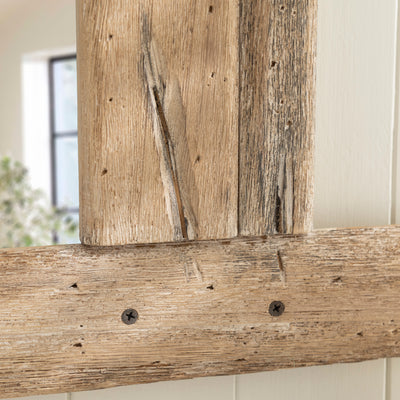 Rustic Nautical Driftwood Framed Mirror