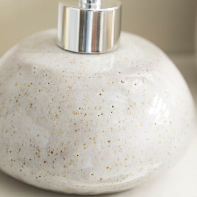 Grey Stone Ceramic Soap Dispenser 13cm