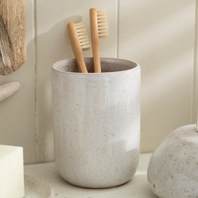Grey Stone Ceramic Toothbrush Holder