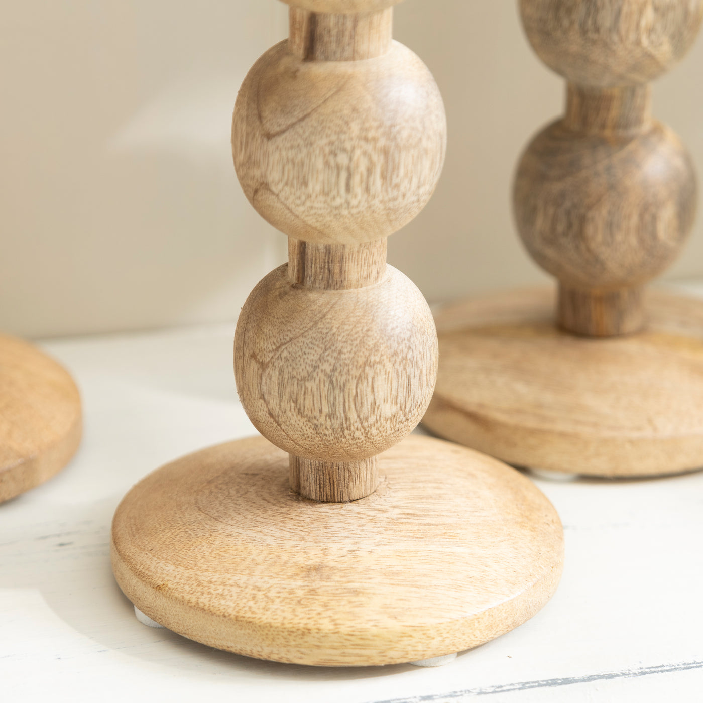 Rustic Wooden Candle Holders - Country Decor