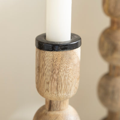 Rustic Wooden Candle Holders - Country Decor
