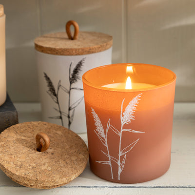 Natural Scented Elements Frosted Glass Votives with Cork Lids - Set of 3