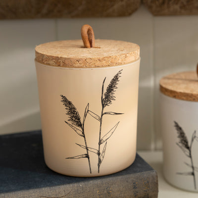 Natural Scented Elements Frosted Glass Votives with Cork Lids - Set of 3