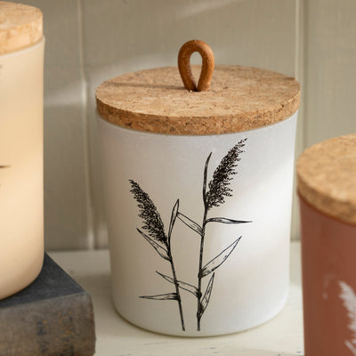 Natural Scented Elements Frosted Glass Votives with Cork Lids - Set of 3