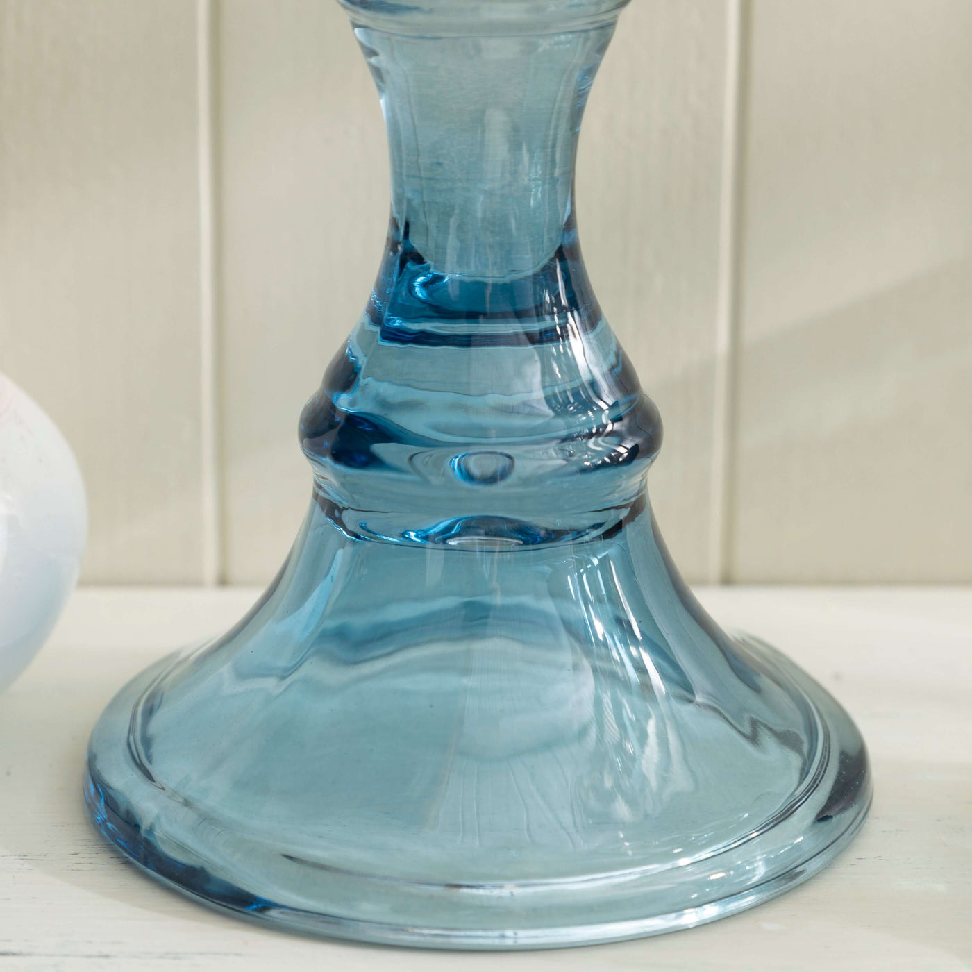 Coastal Glass Pillar Candle Holders