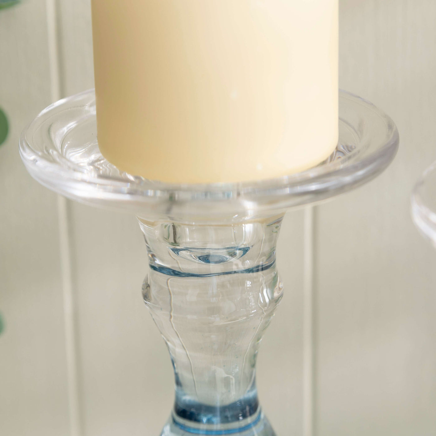 Coastal Glass Pillar Candle Holders