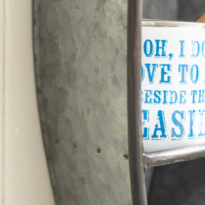 Rustic Metal Boat Shelf – Nautical Wall Storage