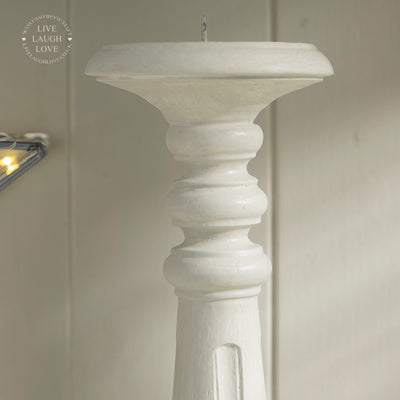 Cream Pillar Candle Holder