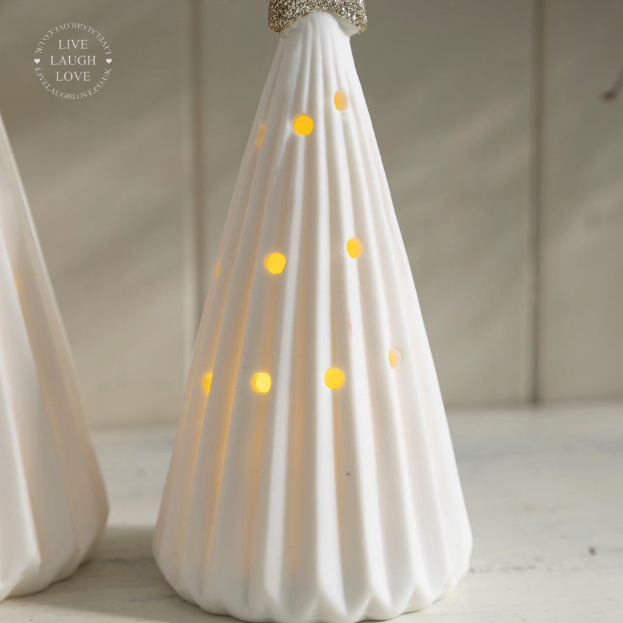 LED Ceramic Christmas Tree with Star Topper