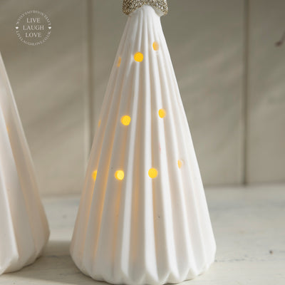 LED Ceramic Christmas Tree with Star Topper