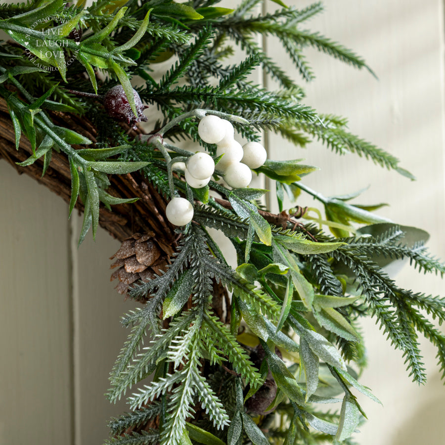 Rustic Eucalyptus Christmas Wreath – LIVE LAUGH LOVE LIMITED