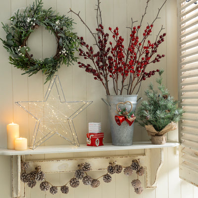 Natural Pinecone Garland – Rustic Seasonal Decoration