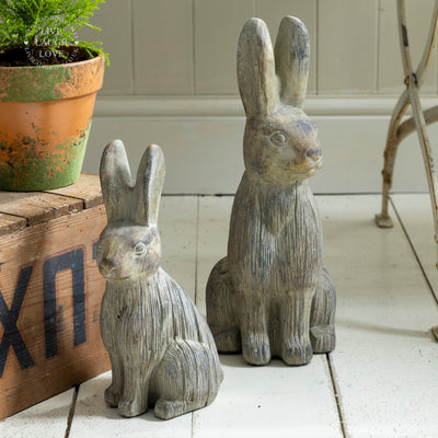 Concrete Hare Sculptures – Perfect Garden Companions