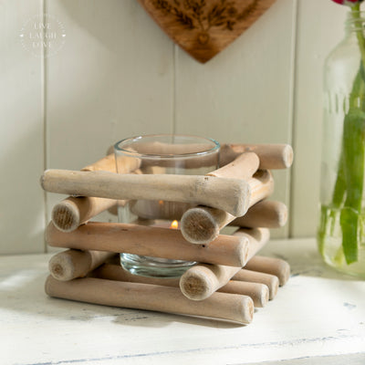 Driftwood Nautical Tea Light Holder