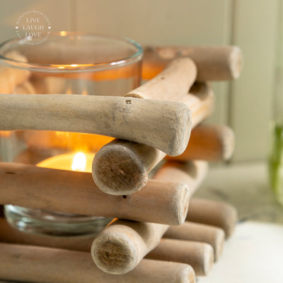 Driftwood Nautical Tea Light Holder