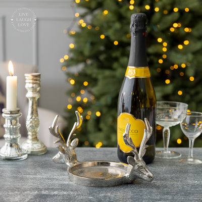 Double Stag Head Candle / Bottle Holder