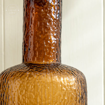 Textured Glass Decorative Bottle with Stopper