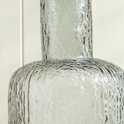 Textured Glass Decorative Bottle with Stopper