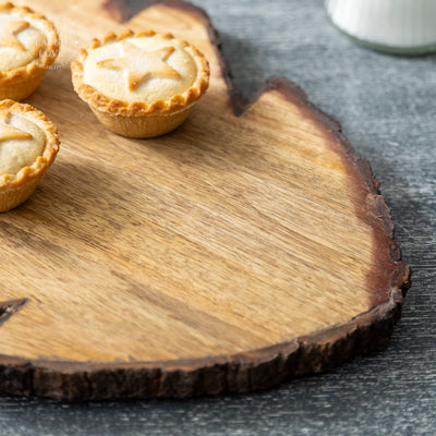 Rustic Wooden Christmas Tree Serving Board