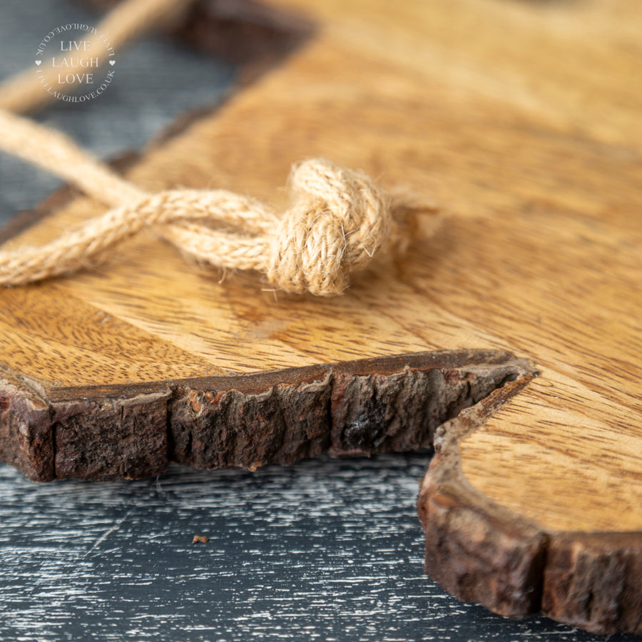 Rustic Wooden Christmas Tree Serving Board