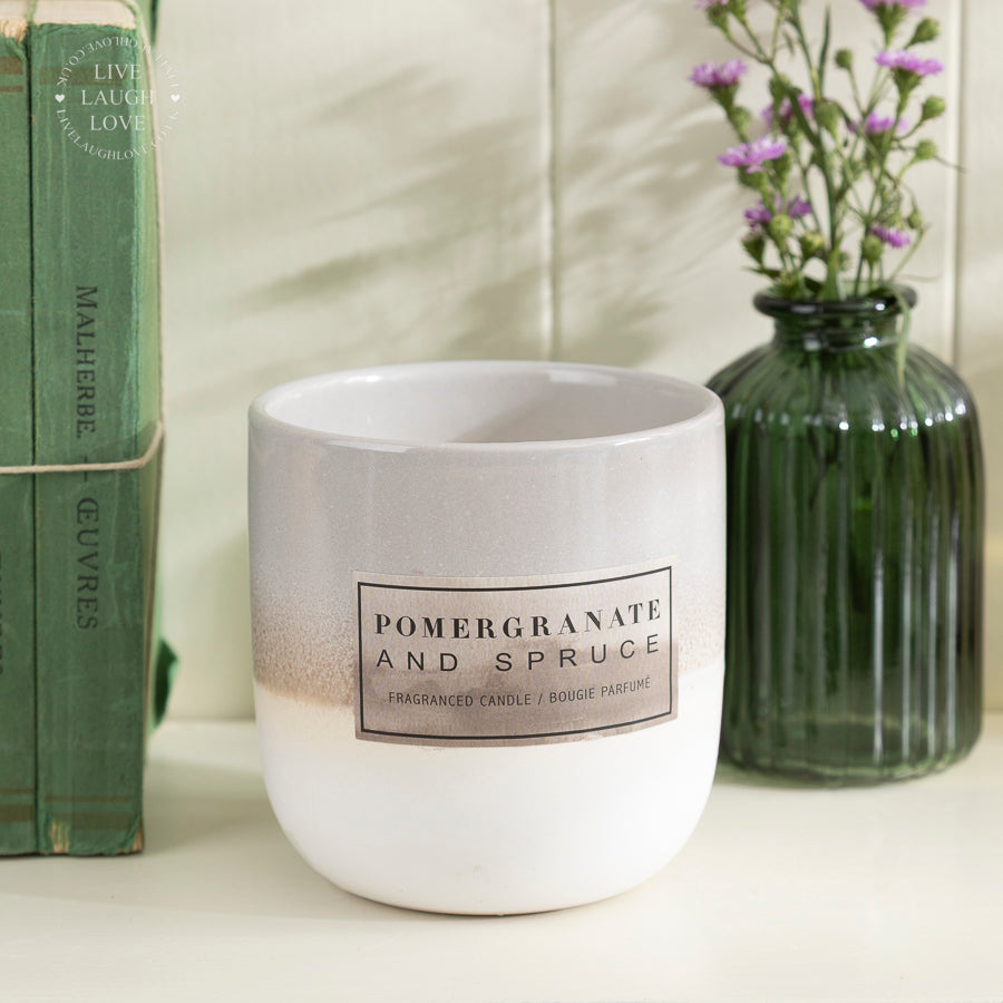 Grey Scented Candle Pot Votive 9cm