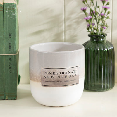 Grey Scented Candle Pot Votive 9cm