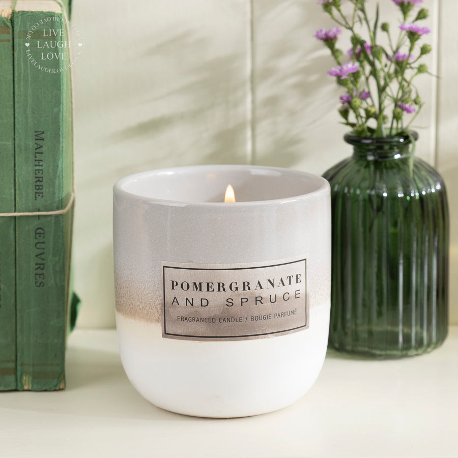 Grey Scented Candle Pot Votive 9cm
