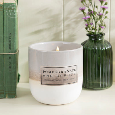 Grey Scented Candle Pot Votive 9cm