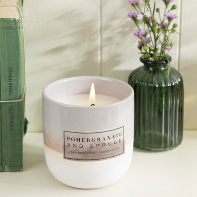 Grey Scented Candle Pot Votive 9cm