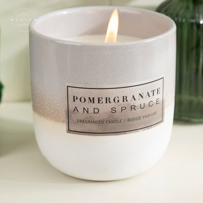 Grey Scented Candle Pot Votive 9cm