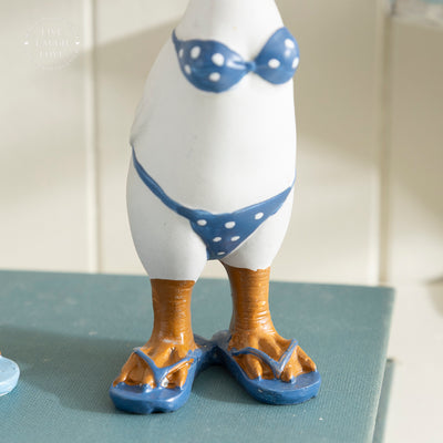 Nautical Duck Figurines with Hats and Swimsuits Set of 2