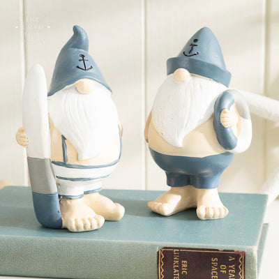 Nautical Gnome Figurines in Swimwear Set of 2