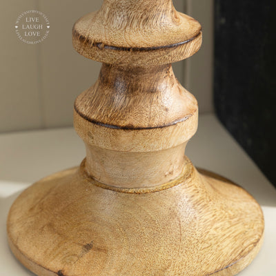 Rustic Wooden Candle Holder - Elegant Home Décor Accent