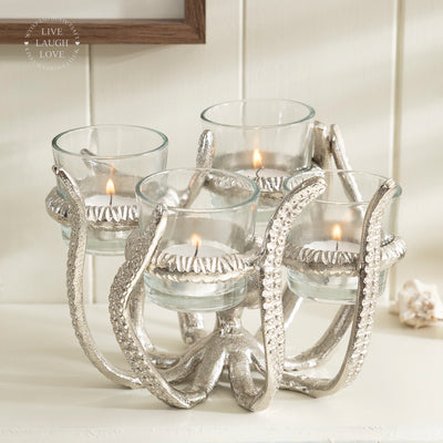 Nautical Octopus Candle Holder – Coastal Home Decor