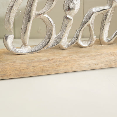 Rustic Bistro Sign with Wooden Base