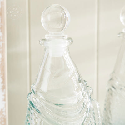 Glass Fish-Shaped Bottle with Stopper - Nautical Home Decor