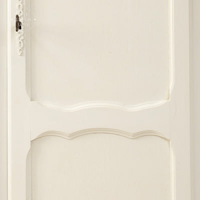 Vintage French Oak Triple Wardrobe - Elegant Shabby Chic Storage