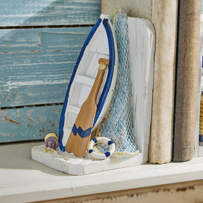 Nautical Bookends – Anchor & Rowing Boat Coastal Book Holders