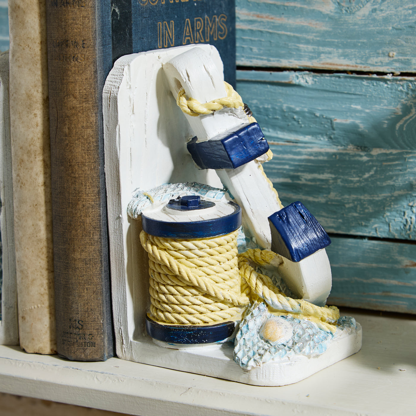 Nautical Bookends – Anchor & Rowing Boat Coastal Book Holders