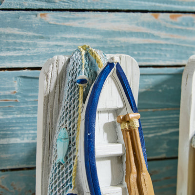 Nautical Bookends – Anchor & Rowing Boat Coastal Book Holders