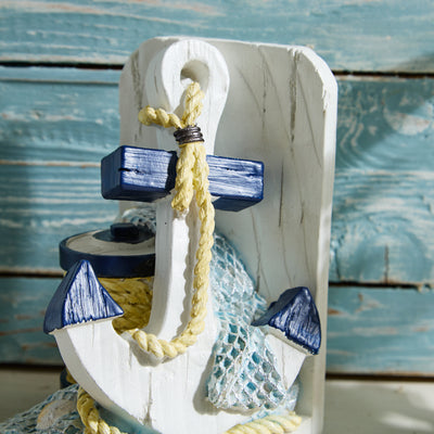 Nautical Bookends – Anchor & Rowing Boat Coastal Book Holders