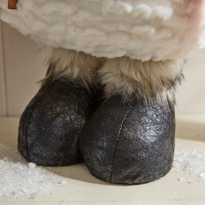 Standing Festive Snowman with Scarf and Shovel