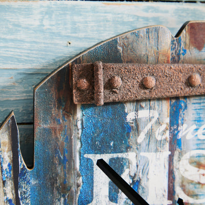Rustic Wooden Wall Clock – Nautical Time to Fish Design