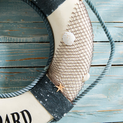 Welcome Aboard Lifebuoy Wall Decoration – Nautical Coastal Decor